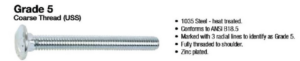 Grade 5 Carriage Bolts