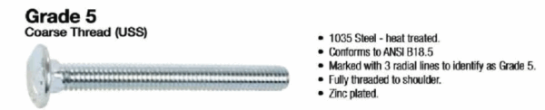 Grade 5 Carriage Bolts
