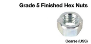 Grade 5 Finished Hex Nuts