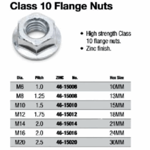 Class 10 Flange Nuts