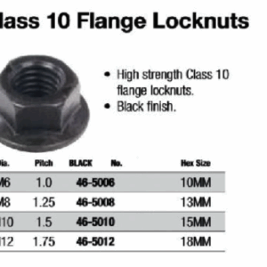 Class 10 Flange Locknuts (Black)