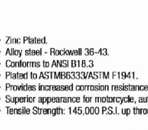 Flat Head Socket Cap Screws – Zinc Plated