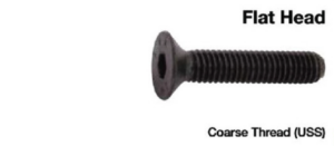 Flat Head Socket Cap Screws – Black Oxide