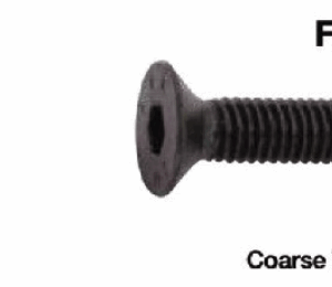 Flat Head Socket Cap Screws – Black Oxide
