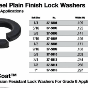 Alloy Steel Plain Finish Lock Washers
